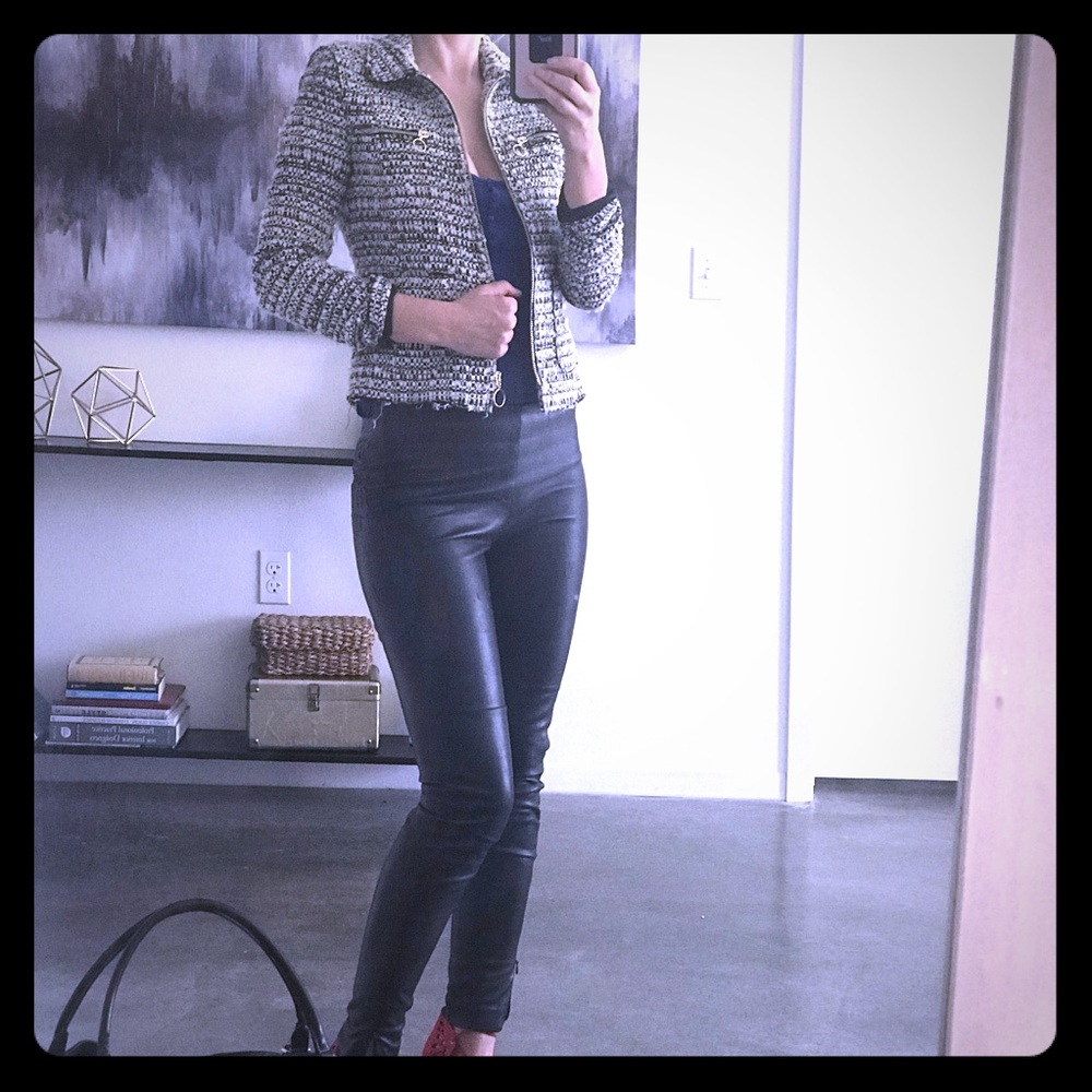 Jacket with gold zippers from Zara